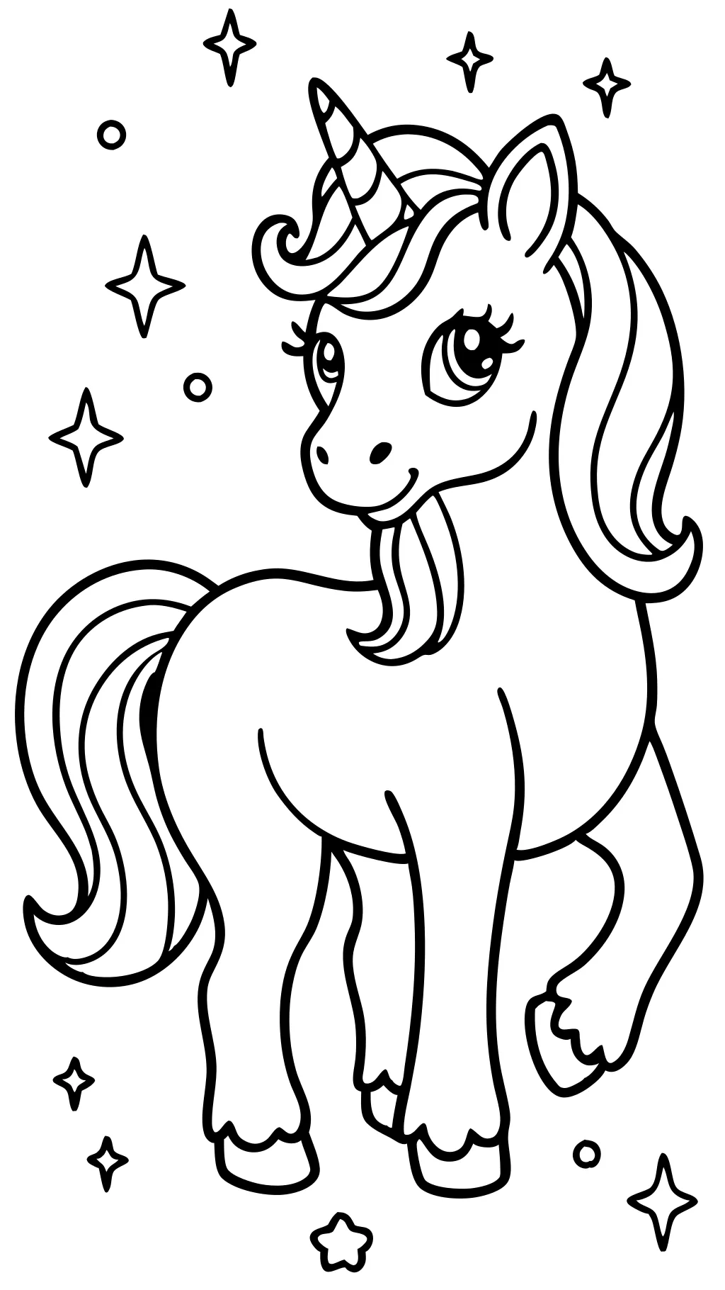 free unicorn color pages